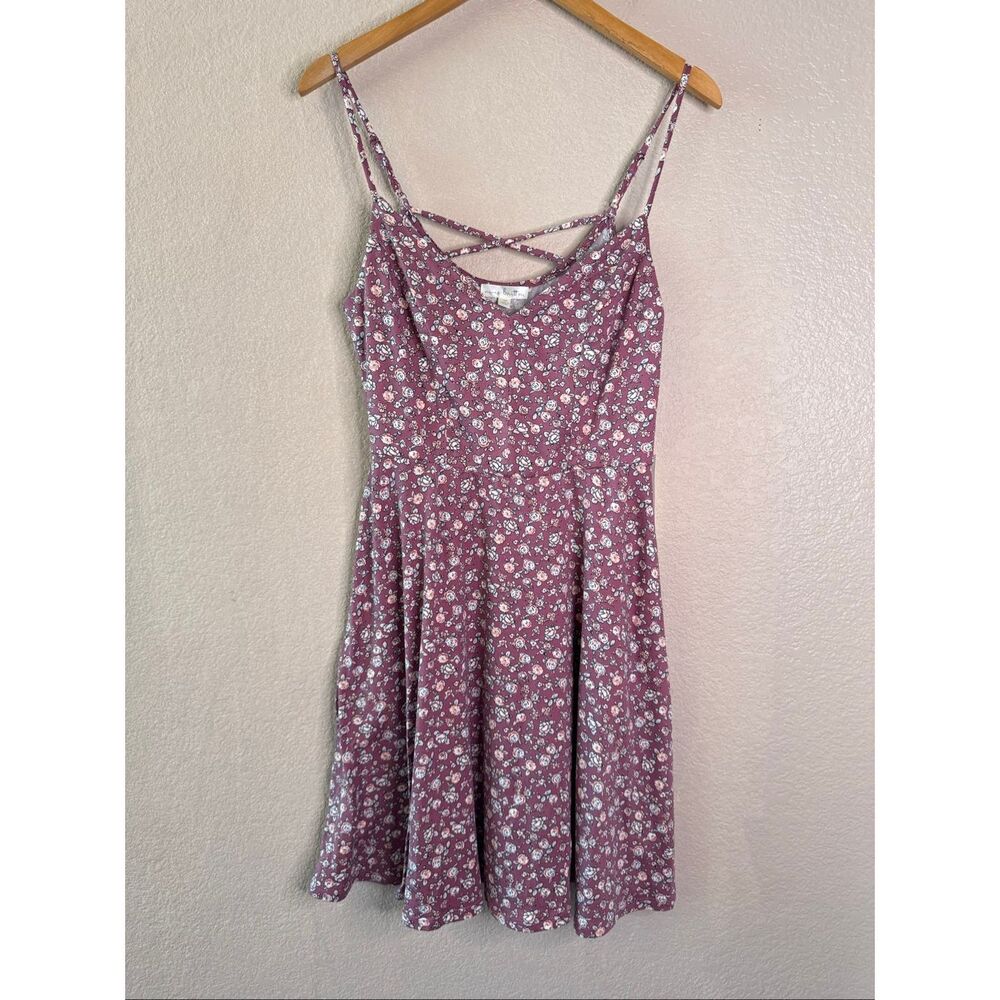 NEW Nine Britton Jayde Strappy Back Dress Medium Petite Purple Floral Stitch Fix